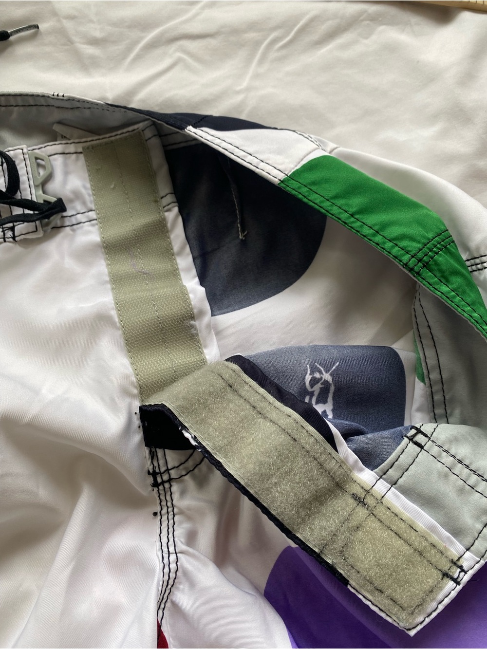 Vintage Billabong Boardshorts Y2K Multicolor Paint Splatter Surf Shorts 34 - Picture 10 of 16
